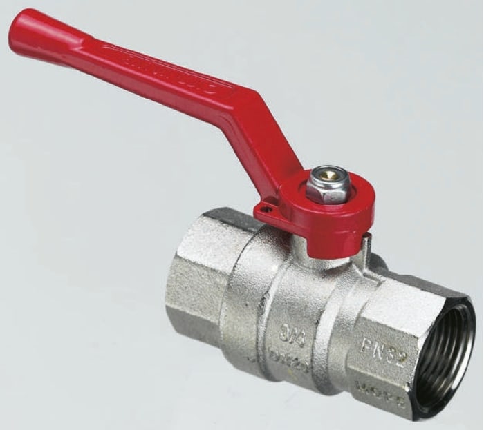 Nickel Plated Brass, Manual Ball Valve, BSPP 1/2in