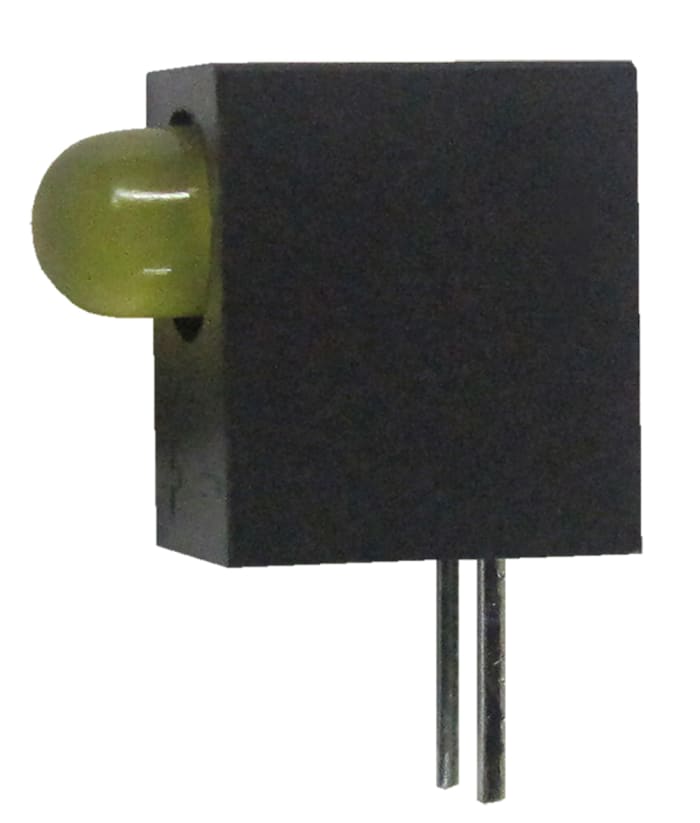Kingbright L-93A8CB/1YD, Yellow Right Angle PCB LED Indicator, Through Hole 2.5 V