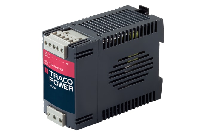TRACOPOWER TCL Switched Mode DIN Rail Power Supply, 85 → 264 V ac / 85 → 375V dc ac, dc Input, 48V dc dc