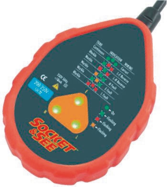 Socket & See SOK 40/16 Soket Test Cihazı, 16A, 230V ac, Model No: SOK 40, RS Kalibrasyonlu