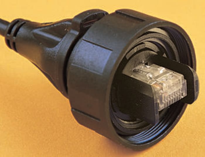 Bulgin Cat5e Ethernet Cable, S/FTP, Black PUR Sheath, 5m