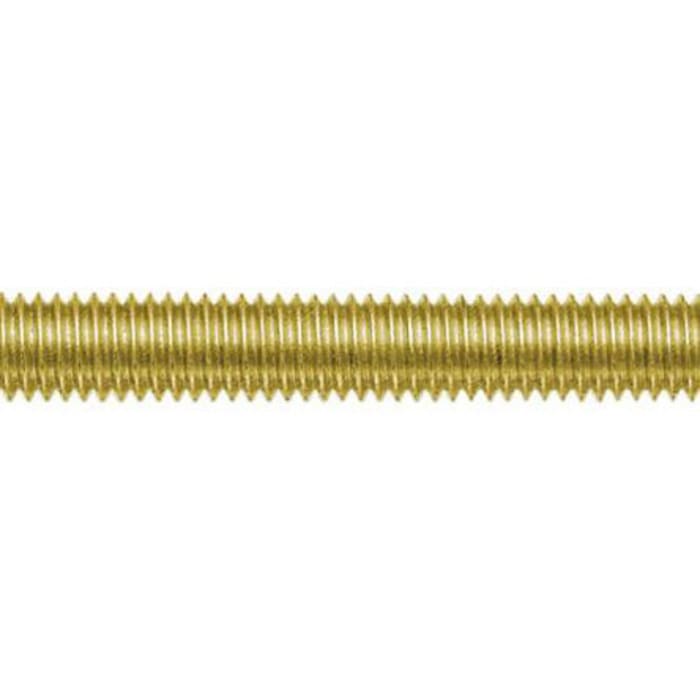 RS PRO Plain Brass Threaded Rod, M4, 1m