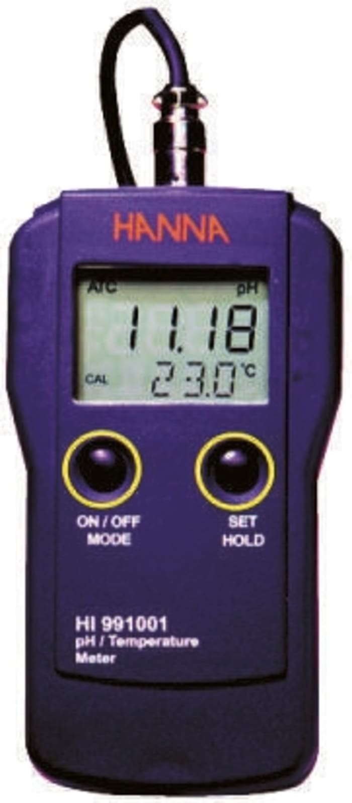 Hanna Instruments HI 991001 pH Meter, ±0.02pH Accuracy, 0.01pH Resolution, +16pH Max, +105 °C Max
