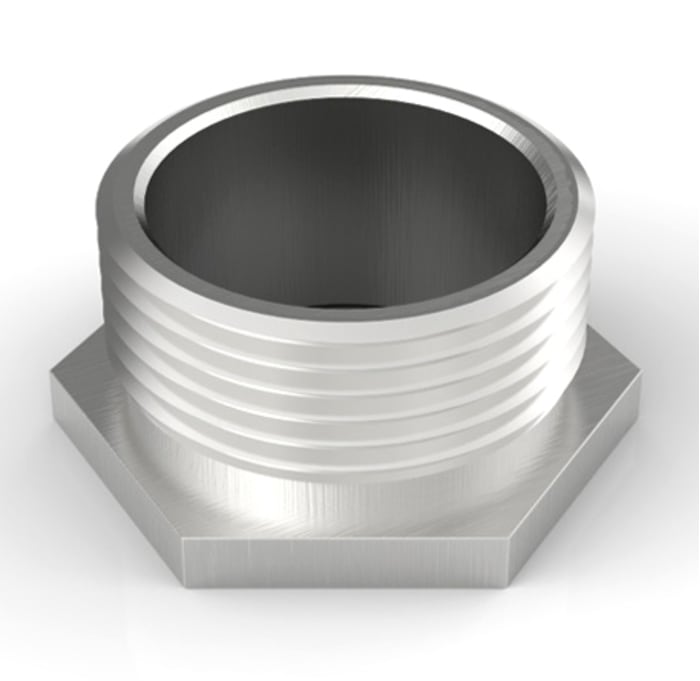 RS PRO Male Bush, Conduit Fitting, 25mm Nominal Size, 316 Stainless Steel, Silver IP67 rating