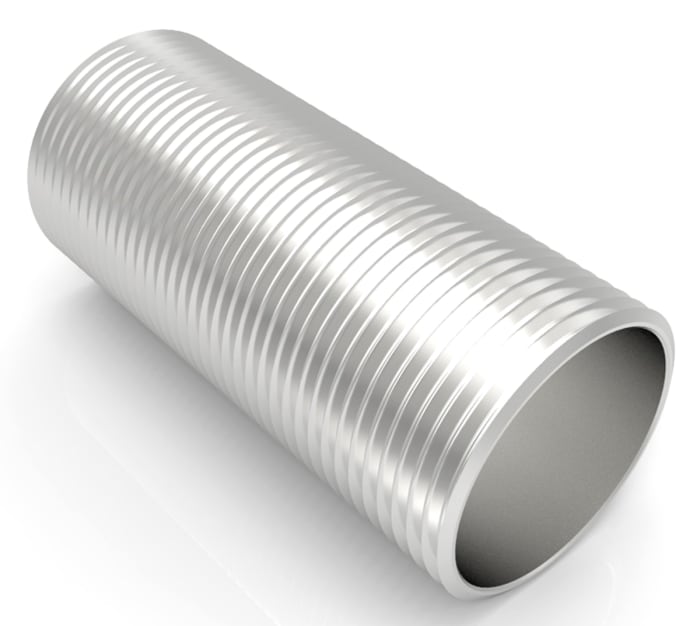 RS PRO Boru Bağlantı Parçası, Kısa Nipel, Saten, 316 Paslanmaz Çelik, 25mm boyutlarında