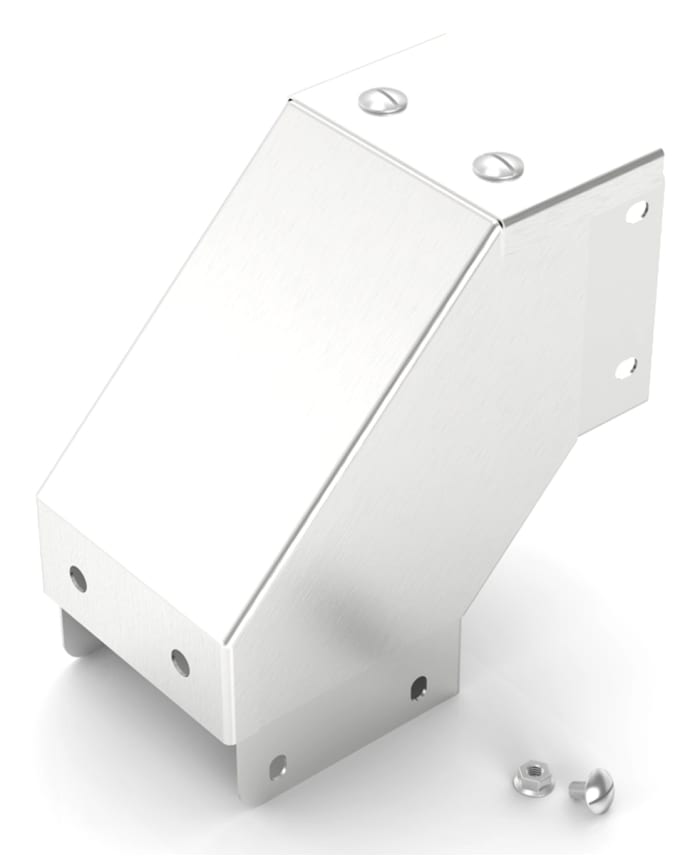 Accesorio para Canalización de Cable RS PRO, Acero Inoxidable 304, Tapa Exterior Acodada 90°, 50 x 50mm