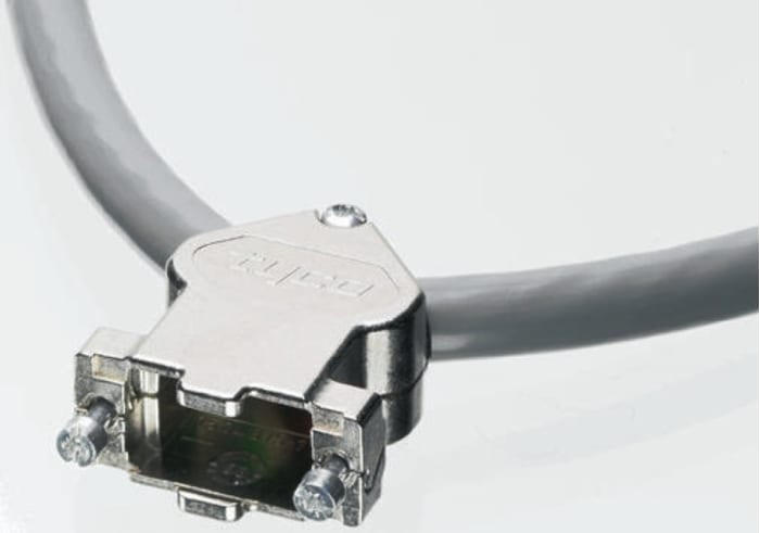 TE Connectivity Amplimite HD-20 Series Gadolinium Zinc Angled D Sub Backshell, 9 Way