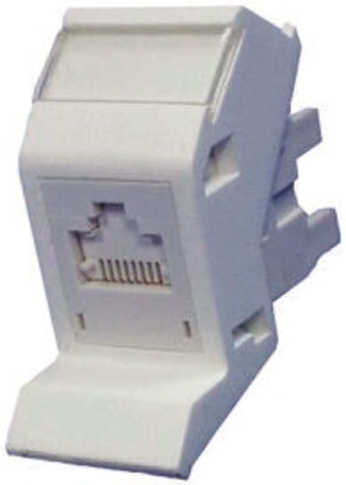 Molex Premise Networks Angled Cat6 RJ45 Modular Outlet,With UTP Shield Type