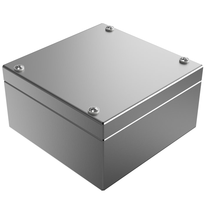 Caja de pared Rose Stainless Steel Enclosures de Acero Inoxidable Sin Pintar, , 150 x 150 x 81mm, IP66