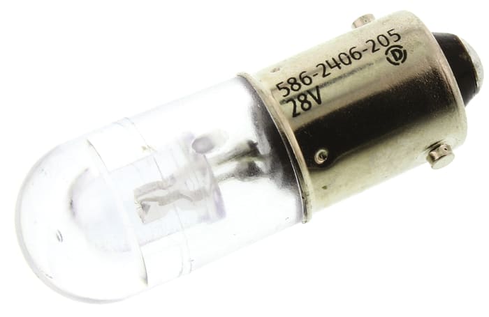 İndikatör/Sinyal LED Lamba, Lamba Boyutu: 9 mm, Beyaz, BA9s, 28 V dc, 10mm Çapında