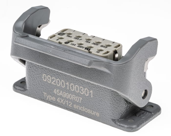 HARTING Surface Kit, 10 + PE Way, 10A, Female, Han A, 230 → 400 V