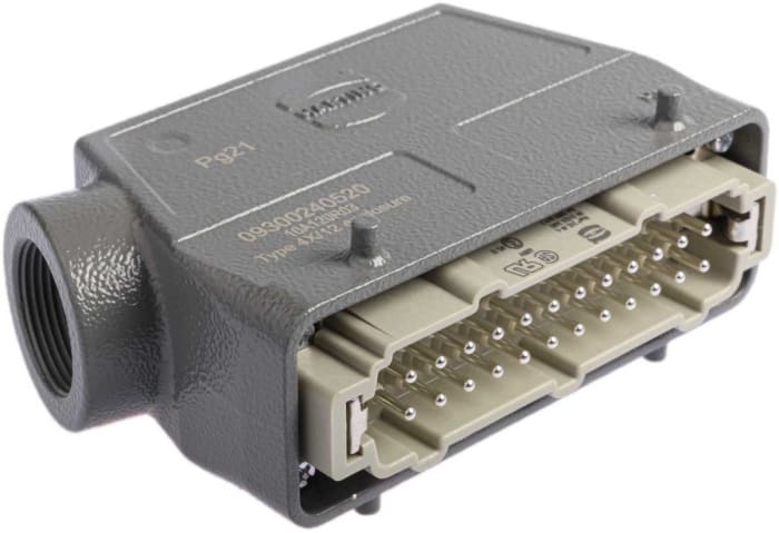 Connecteur industriel HARTING série Han E, 24 Contacts , 16A