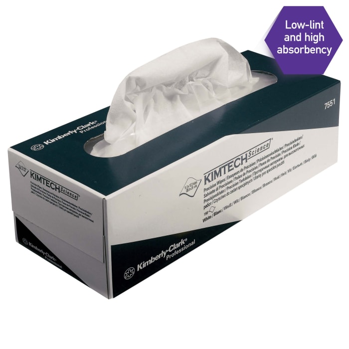 Kimberly Clark Science Precision Wipes Dry Cleaning Wipes, Box of 198, 310 x 285mm