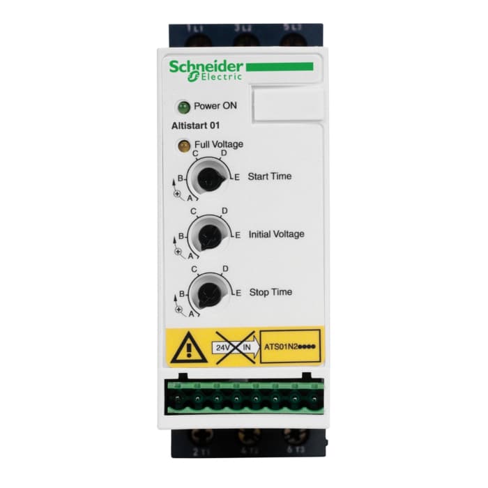Démarreur progressif progressif, triphasé Schneider Electric ATS01, 2,2 kW 415 V c.a. 6 A