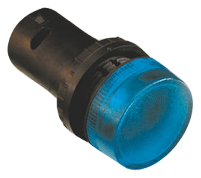 ABB, ABB Compact, Panel Mount Blue LED Indicator, 22mm Cutout, IP69K, Round, 24V ac/dc