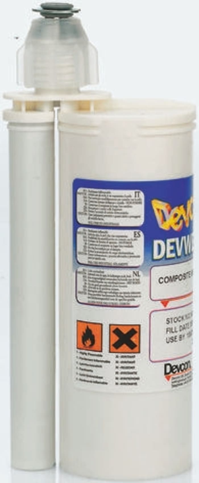 ITW Devcon Composite Welder Blue, Green 250 ml Epoxy Adhesive Cartridge for Metal, Plastic