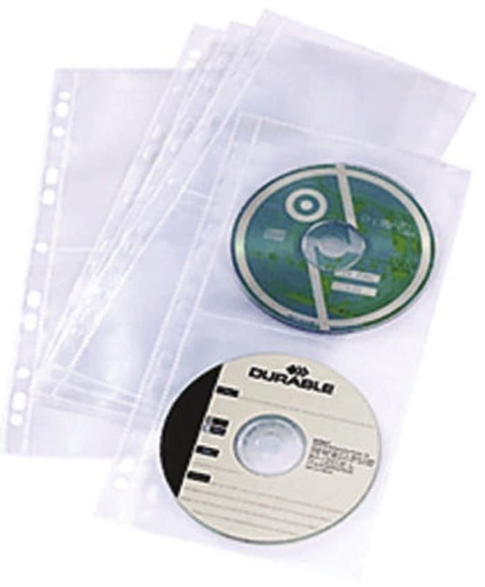 Durable Clear Storage Media Sleeve, Quantity5