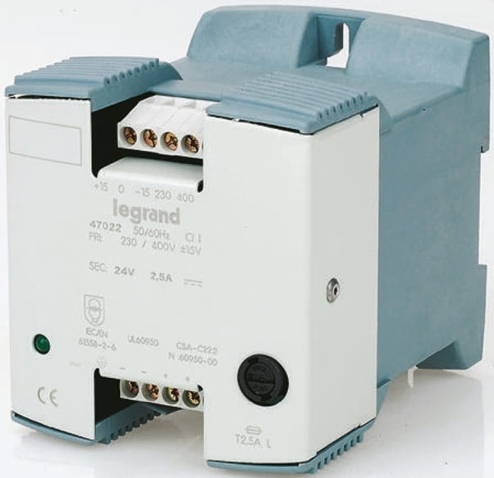 Legrand Linear DIN Rail Power Supply, 230 → 400V ac, 24V dc dc Output, 10A Output, 240W