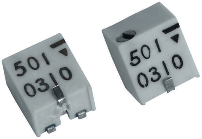 Potenciómetro para PCB Vishay serie TSM4, 20kΩ máximo, ±10%, ±100ppm/°C, 0.25W, vueltas: 11, , SMD
