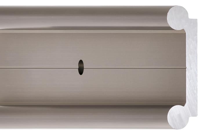 Carril de Aluminio Anodizado Duro, Acero Inoxidable Igus serie W, dimensiones 300mm x 40mm