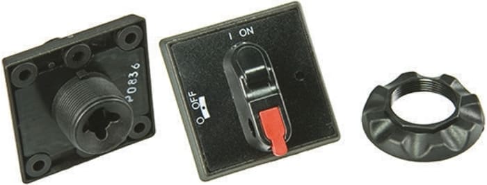 BOUTON D'INTERRUPTEUR BASE/RAIL DIN NOIR