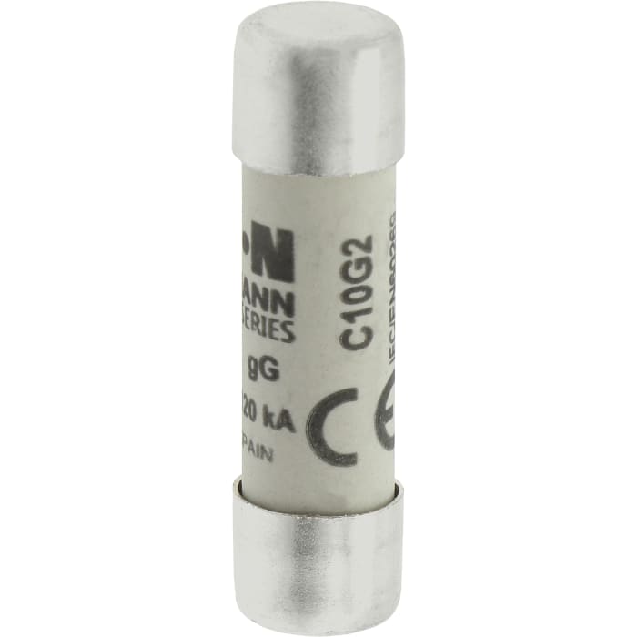 Eaton 2A Ceramic Cartridge Fuse, 10 x 38mm