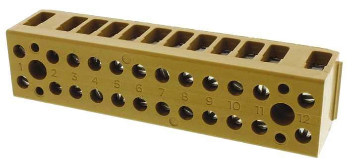 Weidmuller SAK Series Non-Fused Terminal Block, 12-Way, 32A, 22 → 12 AWG Wire, Screw Termination