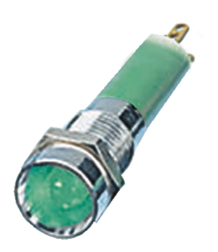 CML Innovative Technologies Green Panel Mount Indicator, 12V, 8mm Mounting Hole Size