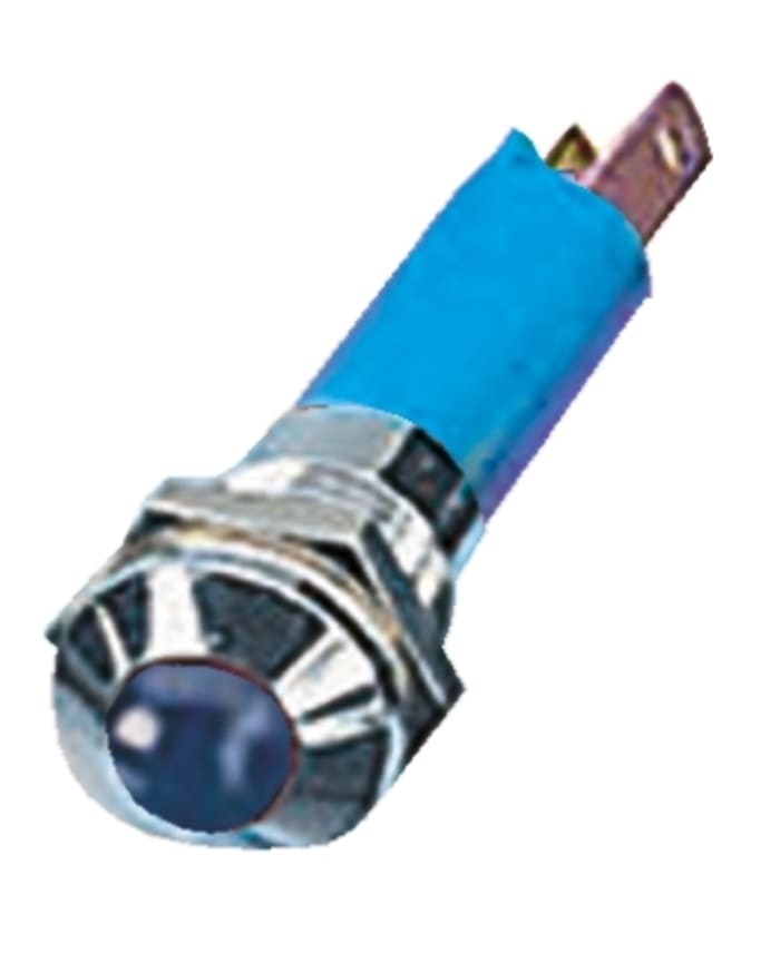 CML Innovative Technologies, Blue Panel Mount Indicator, M8 Termination 24V, IP67, 8 mm