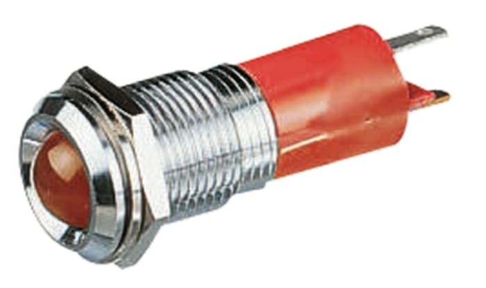 İndikatör Lamba/Sinyal Lambası, LED Lambalı, Kırmızı, 12 V, 10 mm, 14mm