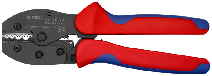 Knipex PreciForce® Hand Ratcheting Crimp Tool for Terminals, 0.5 → 10mm² Wire