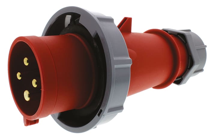 MENNEKES, AM-TOP IP67 Red Cable Mount 4P Mains Connector Plug, Rated At 32A, 400 V