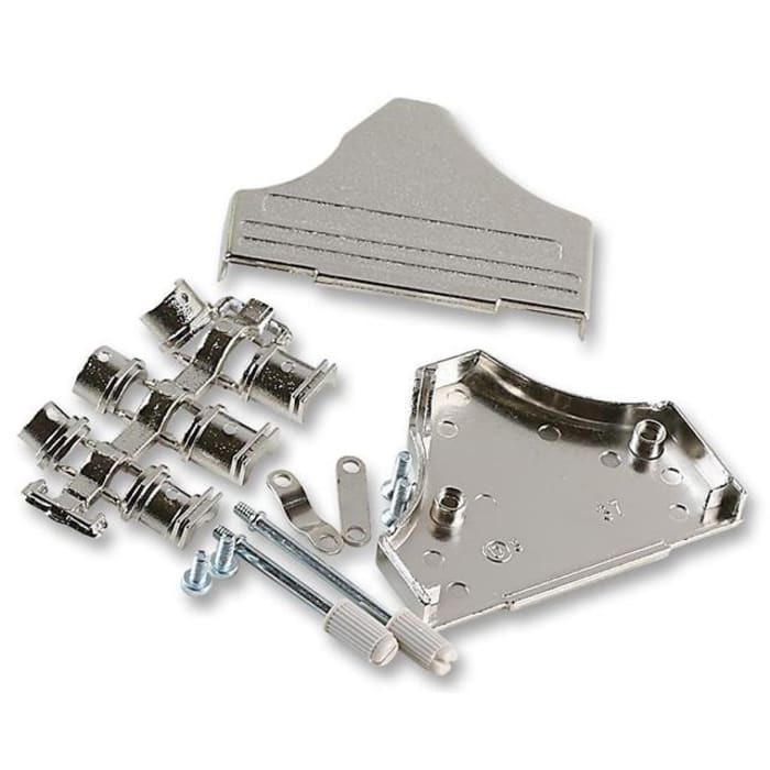 MH Connectors MHDM35 Series Zinc Angled D Sub Backshell, 37 Way, Strain Relief