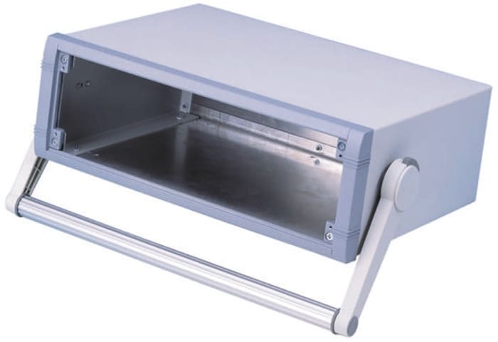 Boîtier d'instrumentation METCASE Unimet en Aluminium Gris, dim. ext. 260 x 350 x 120mm