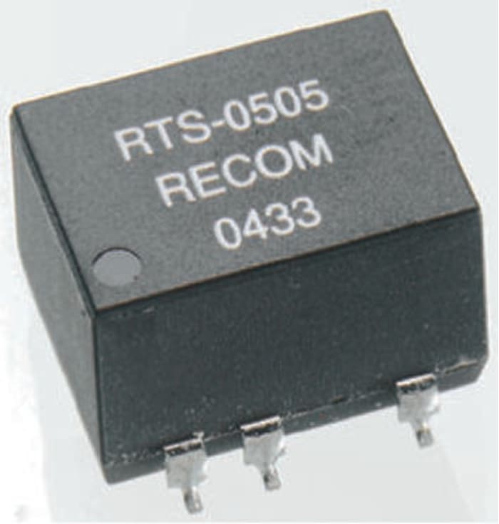 Recom Isolated DC-DC Converter, 5V dc/ 400mA Output, 4.5 → 5.5 V dc Input, 2W, Surface Mount, +85°C Max Temp