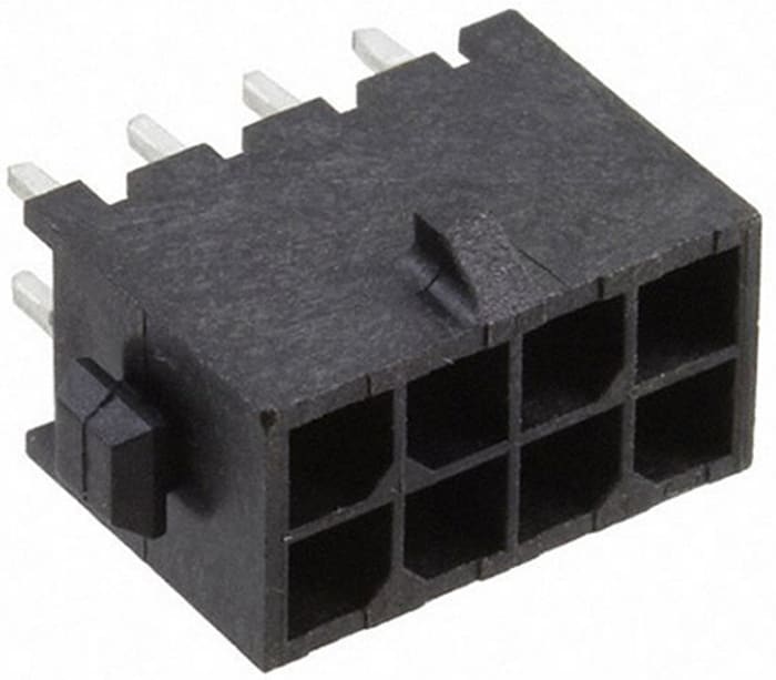 TE Connectivity Micro MATE-N-LOK Series Straight Through Hole PCB Header, 8 Contact(s), 3.0mm Pitch, 2 Row(s), Shrouded