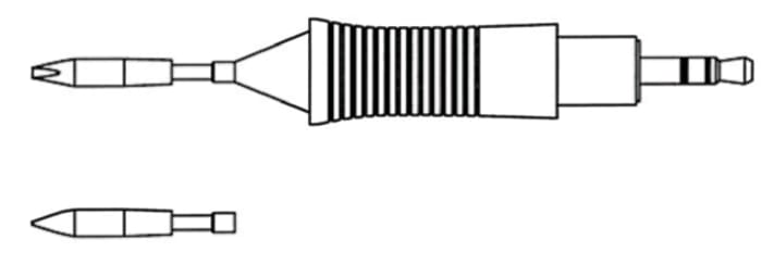 Weller RT 4 1.5 mm Straight Chisel Soldering Iron Tip for use with WMRP Micro Soldering Pencil