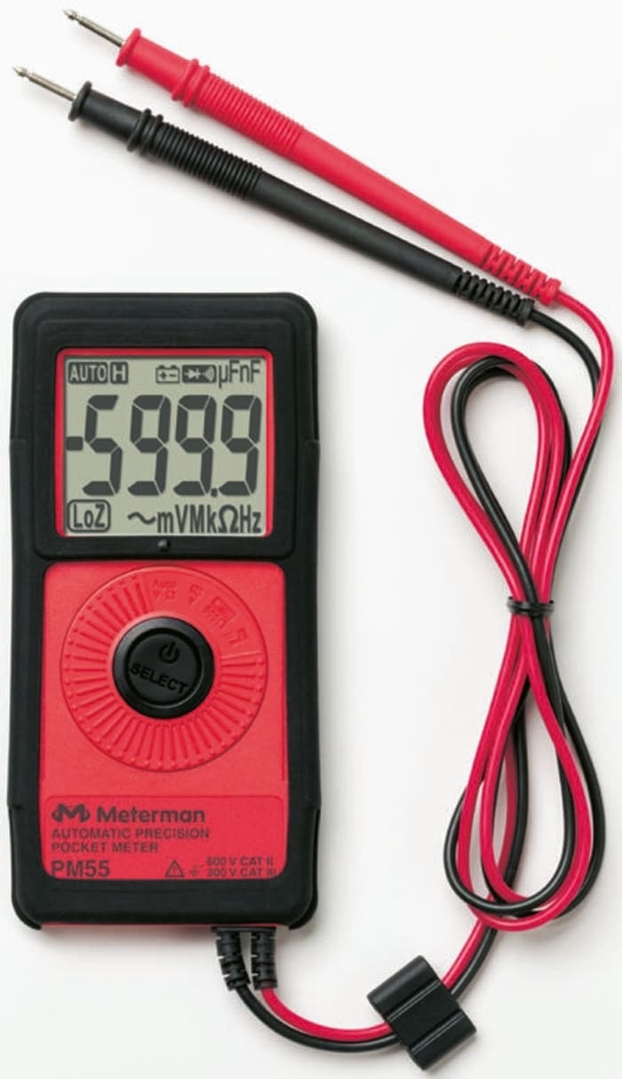 Wavetek PM55 Handheld LCD Digital Multimeter, 2mA ac Max, 2000μA dc Max, 600V ac Max - UKAS Calibrated