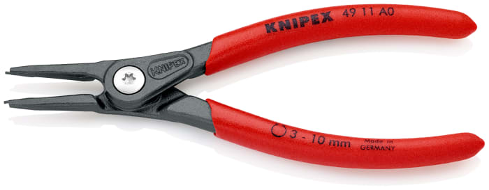 Knipex Circlip Pliers, 140 mm Overall, Straight Tip