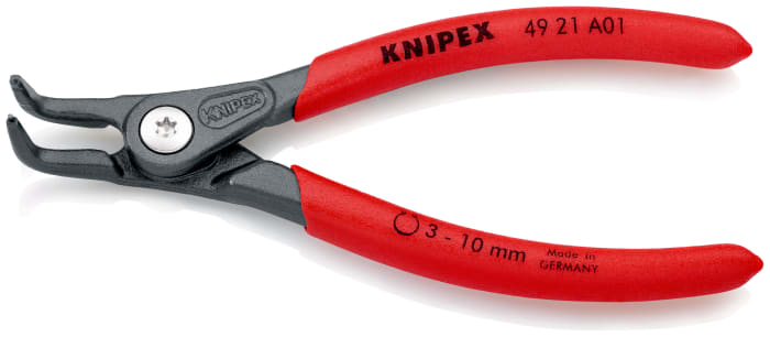 Knipex Circlip Pliers, 130 mm Overall, Angled Tip