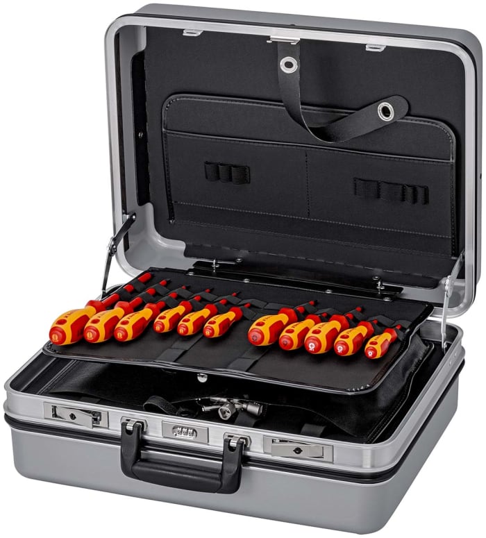 00 21 30 Knipex | Kit de herramientas Knipex 00 21 30, Electricista,  contiene Cuchilla, alicates, destornillador, pinzas, llave, 23 | 500-1389 |  RS Components
