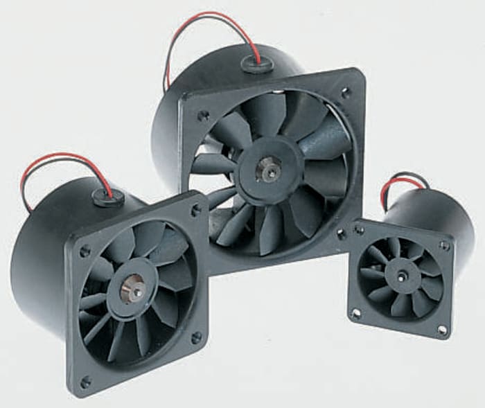 Micronel D340T Series Axial Fan, 12 V dc, DC Operation, 16.56m³/h, 960mW, 100mA Max, 40 x 40 x 36mm