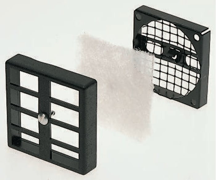 Camfil Farr Fan Filter, Synthetic Fibre Filter, Steel Frame, 100 x 90mm