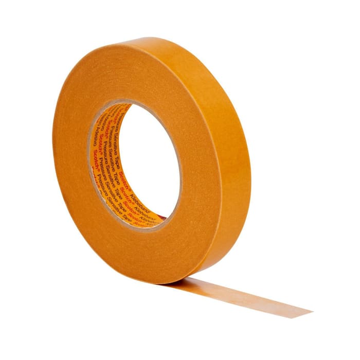 3M 9084 Beige Double Sided Paper Tape, 0.1mm Thick, 8 N/cm, Paper Backing, 12mm x 50m