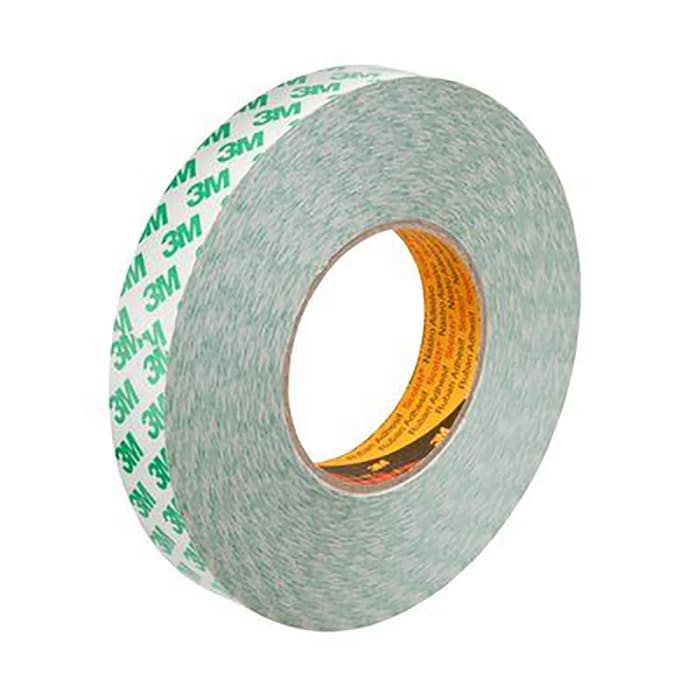 9087 25MMX50M, 3M 9087 White Double Sided Plastic Tape, 0.26mm Thick, 5.2  N/cm, PVC Backing, 25mm x 50m