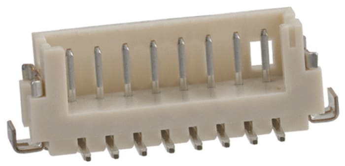 Hirose DF13 Series Straight Surface Mount PCB Header, 8 Contact(s), 1.25mm Pitch, 1 Row(s), Shrouded