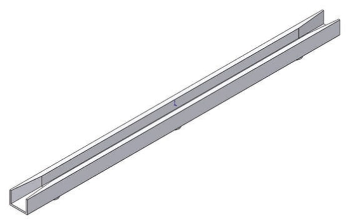 Richco PCB Card Guide Vertical Mount 152.4mm Long, 1.6mm Thick Max.