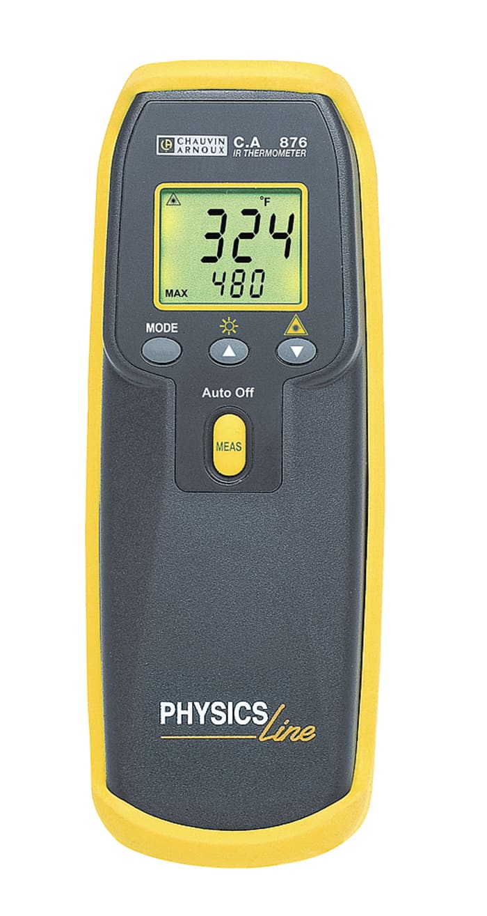 Chauvin Arnoux CA 876 Infrared Thermometer, -40°C Min, +1350°C Max, ±1 °C Accuracy, °C and °F Measurements