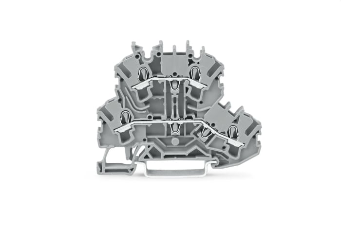 Bloc de jonction de traversée WAGO TOPJOB S, 2002, 2.5mm², Borne à cage enfichable, Gris