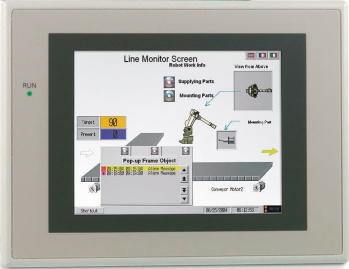 Pantalla táctil HMI Omron NS8 de 8,4", LCD, Color, 640 x 480, conectividad RS232, USB